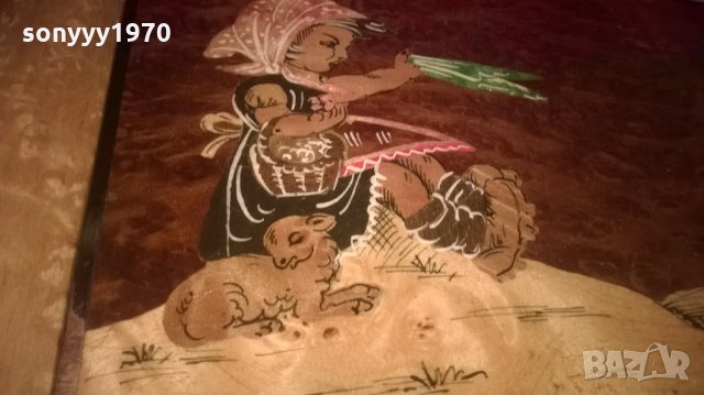 красива кутия с ключ-фурнир и лак-внос швеицария-24х13х7см, снимка 12 - Колекции - 28188390