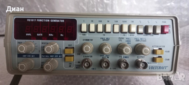 Функционален генератор Voltcraft FG 1617, снимка 2 - Друга електроника - 52897948