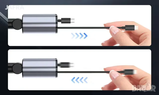 100W Бързо Зарядно за Автомобил с Прибиращи се Кабели, LED Дисплей, Подарък, Отстъпки, снимка 8 - Аксесоари и консумативи - 48646203