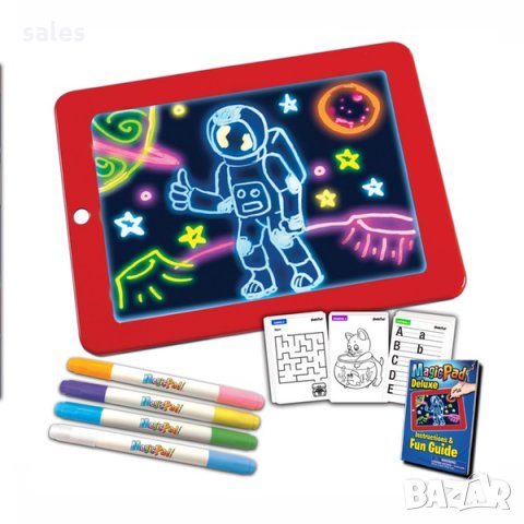 Таблет за скициране на неонови рисунки – Magic Sketch Pad, снимка 2 - Образователни игри - 26587821