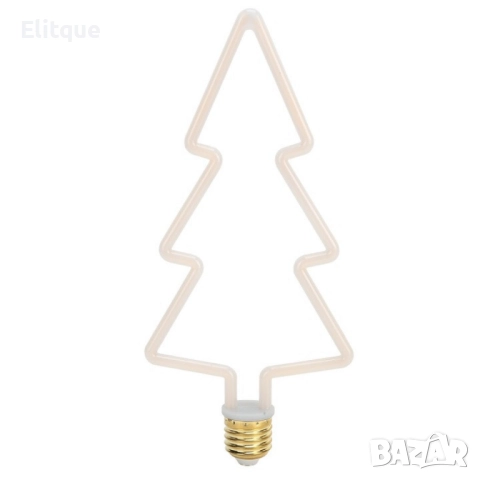 Коледна декоративна LED крушка – топла светлина, две форми: Звезда или Елха, снимка 6 - Други - 52629390