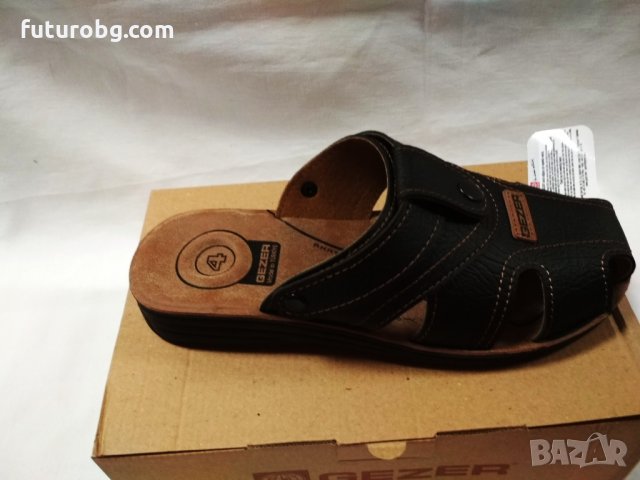 Черни чехли-сандал за мъже, снимка 9 - Мъжки чехли - 32655151