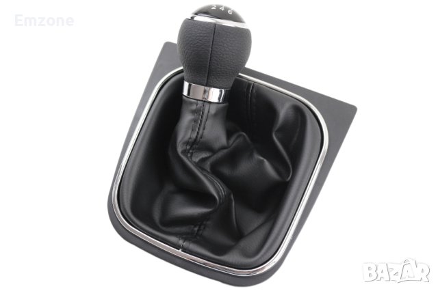 Топка за скоростен лост с кожен маншон и рамка за VW GOLF 5 V 6 VI EOS JETTA с 5 и 6 ск., снимка 6 - Аксесоари и консумативи - 40357205