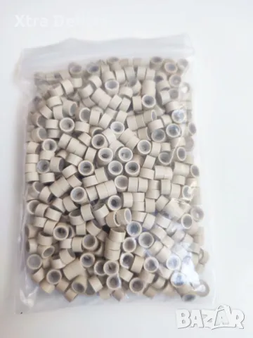 Микро капси за поставяне на коса/екстеншъни, със силикон, 100бр., снимка 6 - Аксесоари за коса - 48405102