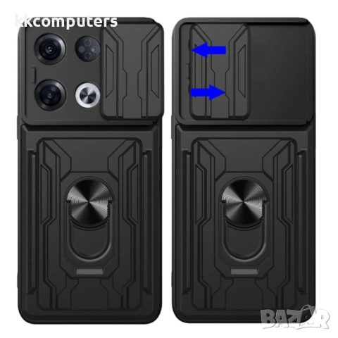 OPPO Reno8 Pro 5G Удароустойчив Ring Holder Калъф и Протектор, снимка 3 - Калъфи, кейсове - 53074281