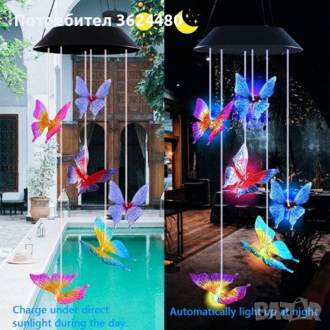 Цветни соларни камбанки, снимка 14 - Соларни лампи - 43127934