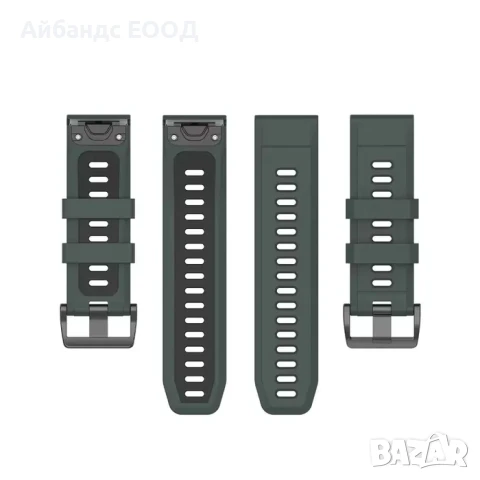 Двуцветни силиконови каишки Quickfit за Garmin 20 | 22 | 26 mm., снимка 11 - Каишки за часовници - 49456921