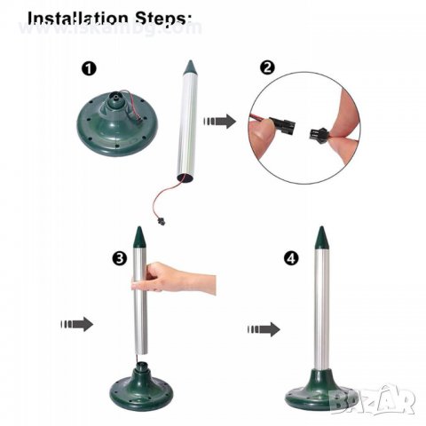 Соларно устройство против гризачи за градината Solar Mole Repeller, снимка 5 - Градинска техника - 36784160