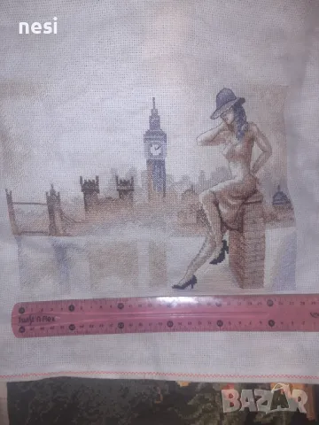 Ръчно ушит гоблен Часовникова кула