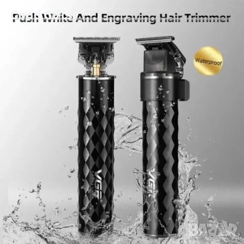 Професионален водоустойчив тример VGR V-170 – 180 минути работа, USB зареждане, пълен комплект, снимка 2 - Машинки за подстригване - 50400298