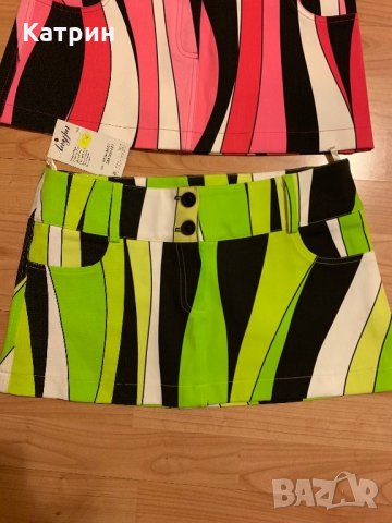 Цветни къси поли, снимка 2 - Поли - 28135914