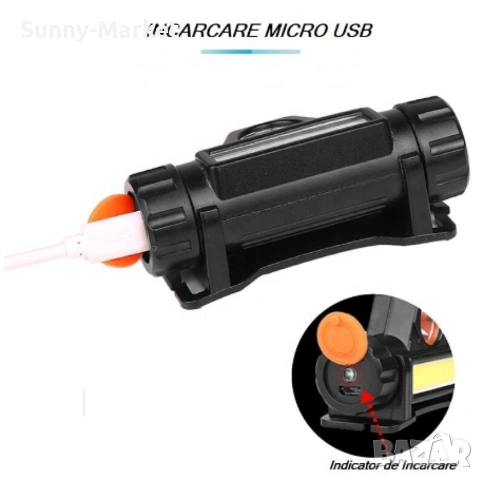 FL 61 Челник с регулируема LED и COB яркост, магнитен клипс и USB зареждане, 100m обхват, 1200mAh, снимка 5 - Къмпинг осветление - 53528233