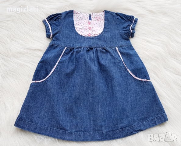 Дънкова рокля 6-9 месеца