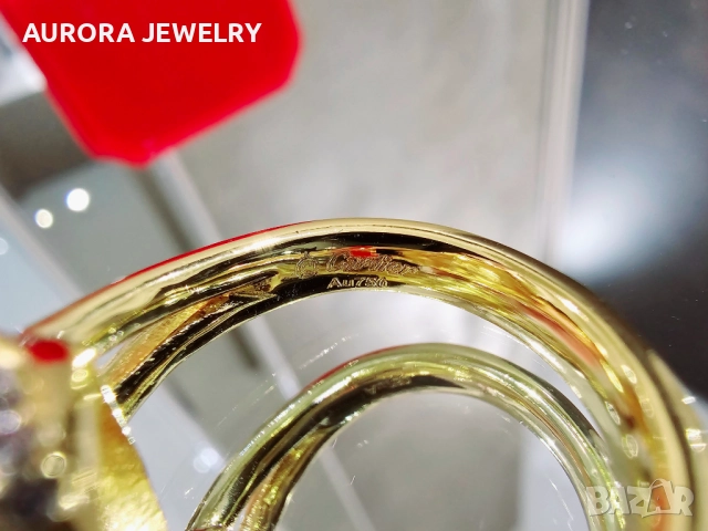CARTIER Panthere de Cartier Gold Paved Head Diamonds Пръстен, снимка 8 - Пръстени - 52888473