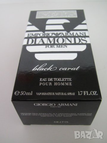 Emporio Armani Diamonds for Men Black Carat ОРИГИНАЛЕН мъжки парфюм 50 мл ЕДТ, снимка 2 - Мъжки парфюми - 35521351