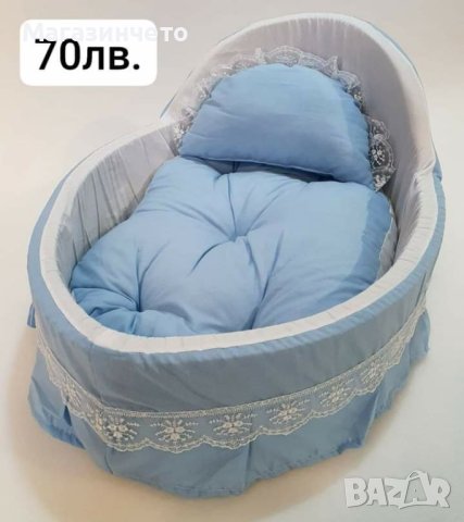 Размери в см.: 70/40см.
Бебешко легло с възглавничка 
и дюшек. Цена: 70лв., снимка 7 - Други - 43658411