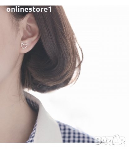 Сребърни Обеци Романтик - 925 печат сребро BT409, снимка 7 - Обеци - 28148481