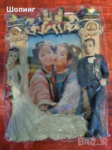 НОВО! Красива статуетка-3D рамка Младоженци, снимка 8 - Статуетки - 28493948