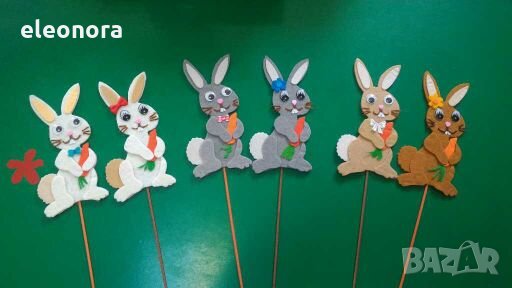 Ръчно изработени зайчета от филц, снимка 3 - Други - 27881358