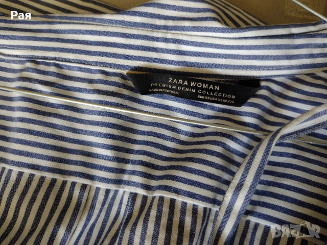 Зара/Zara елегантна риза с къс ръкав, снимка 3 - Ризи - 50739061