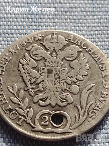 Сребърна монета 20 кройцера 1784г. Йозеф втори Будапеща Свещена Римска Империя 12226, снимка 8 - Нумизматика и бонистика - 42930660