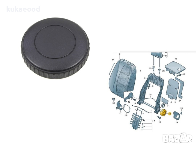 Дръжка за регулиране на седалка за Audi A1 8X (2010-2018), снимка 4 - Аксесоари и консумативи - 44856087