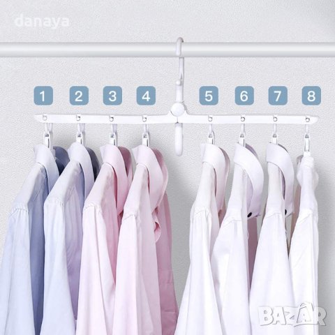 2005 Сгъваема закачалка органайзер с 8 рамена, снимка 8 - Органайзери - 40571817