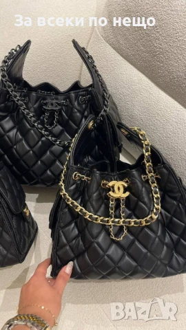 Chanel Дамска Черна Чанта Шанел - Код E715, снимка 8 - Чанти - 51242501