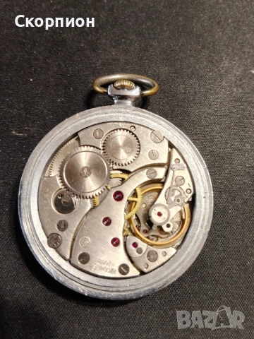 Джобен часовник - Молния - СССР - 18 РУБИНА - АРАБСКИ ЦИФРИ И ЖЪЛТИ СТРЕЛКИ, снимка 9 - Джобни - 48925860