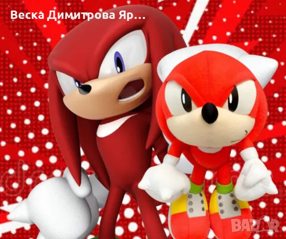 Плюшена играчка Нъкълс - Идеалният приятел за малки и големи фенове на Соник, снимка 2 - Кукли - 48347692