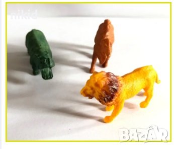 12 бр малки зоо диви джунгла сафари животни пластмасови фигурки играчки за игра и украса торта, снимка 4 - Фигурки - 40430859