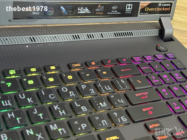 17.3 300Hz ROG Strix`Ryzen 9-5900HX/RTX 3070/16GB RAM/512GB SSD/RGB, снимка 5 - Лаптопи за игри - 53526733