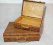 Чифт екзотични плетени куфари, снимка 5