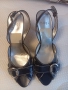 Елегантни дамски сандали естествена кожа/,лак,тъмносини ., снимка 1