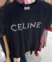 Черна тениска Celine код Br302, снимка 1 - Тениски - 38274845