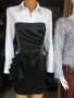 РАЗПРОДАЖБА- 30% Черна рокля с отворени рамене, украсена с камъчета , снимка 1