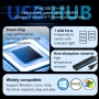 USB HUB 7-портов, с индивидуални ключета и светодиоди, снимка 4