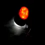1бр. мини овално ЛЕД LED NEON рогче, червено-бяло, 12-24V, снимка 3