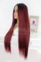 Дълга червена перука с черни корени Сидни, снимка 9
