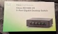 Cisco SG100D-05 5-Port Desktop Gigabit Switch НОВ, снимка 1 - Суичове - 38473447