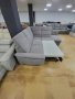 Сив ъглов диван от плат с функция сън и ракла "PP - LA20014", снимка 7