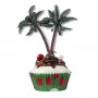 Изкуствена палма палмово дърво палми пластмасова фигурка украса за торта парти и др, снимка 1