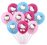 Hello Kitty Коте Кити Обикновен надуваем латекс латексов балон парти, снимка 2