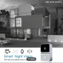 Безжичен wifi звънец с камера нощно виждане, видео и аудио връзка, без батерии, снимка 3