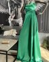 Chritine fashion Луксозна дълга рокля в зелен цвят, снимка 3