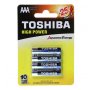Батерии Toshiba, Алкални, АAA, 1.5V, LR03GCP BP-4