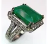 Дамски пръстен с 9ct.Emerald и 0,90ct.diamond's, снимка 5