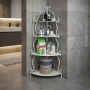 Метална ъглова етажерка рафт стелаж за баня, кухня и дом, снимка 6