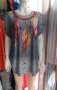 УНИКАЛНО КРАСИВА блуза с щампа "капан за сънища" и разноцветни камъчета по нея 3ХЛ размер , снимка 1