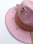 Дамска шапка федора , ръчно декорирана, снимка 2